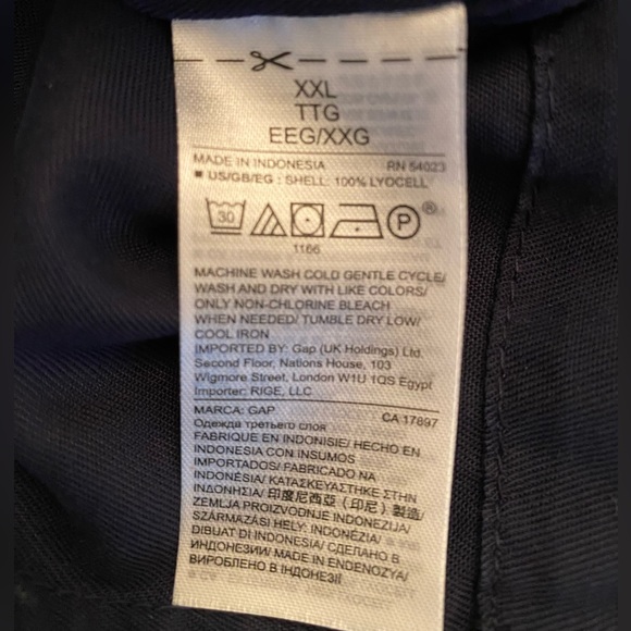 GAP - 100% Lyocell - Light Weight, Dark Navy, Soft Drapey Jacket - XXL - Picture 8 of 8